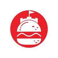 burger slott vektor logotyp design.