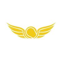 Tennis mit Flügel-Logo-Vektorvorlage. vektor