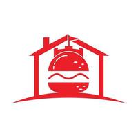 burger slott vektor logotyp design.