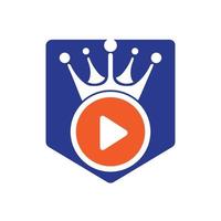 King-Video-Vektor-Logo-Design-Vorlage. vektor