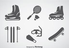 Sport Grau Icons vektor