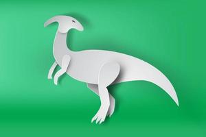 papperskonst parasaurolophus dinosaurie vektor