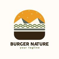 kreative logo-vorlage burger natur vektor