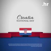 kroatien nationell dag. baner, hälsning kort, flygblad design. affisch mall design vektor