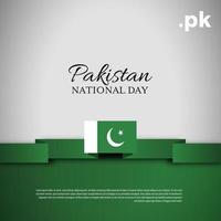 Pakistanischer Nationalfeiertag. Banner, Grußkarte, Flyer-Design. Poster-Template-Design vektor