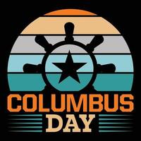 Columbus Day T-Shirt Design und Vektor