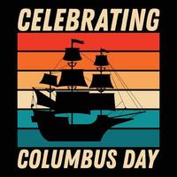 Columbus Day T-Shirt Design und Vektor