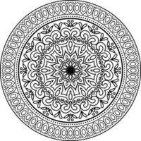 dekorativ mandala design linje konst, traditionell diwali rangoli konst för powerpoint presentation. vektor