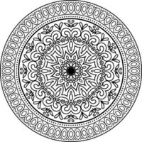 dekorative Mandala-Design-Strichzeichnungen, traditionelle Diwali-Rangoli-Kunst für Powerpoint-Präsentationen. vektor