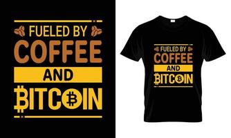 drivs förbi kaffe och bitcoin text typografi t skjorta design vektor