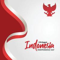 vorlage glücklich indonesien unabhängigkeitstag design vektor