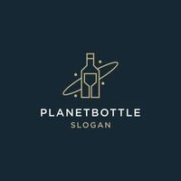 planet flaska logotyp vektor design mall