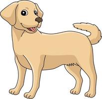 labrador retriever hund tecknad serie färgad ClipArt vektor