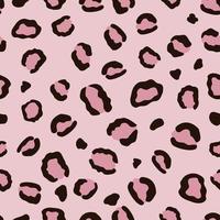 leopard sömlös mönster på en rosa bakgrund, djur- tapet. vektor illustration för tapet, tyg, scrapbooking, pissa och Övrig textil- design