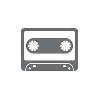 eps10 graue Vektorkassette solides Symbol isoliert auf weißem Hintergrund. Audiokassettensymbol in einem einfachen, flachen, trendigen, modernen Stil für Ihr Website-Design, Logo, Piktogramm und mobile Anwendung vektor