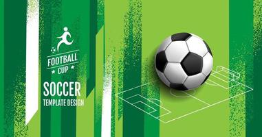 fotboll mall design , fotboll baner, sport layout design, grön tema vektor