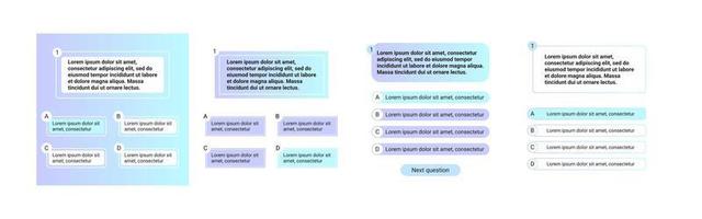 Quiz-Testvorlage ui Design-Vektor-Illustration vektor