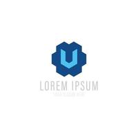 v Brief-Logo-Design-Vorlagenelement. vektor