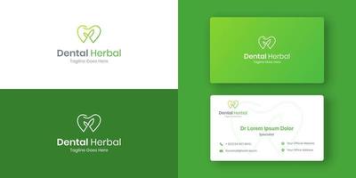 dental ört- natur klinik vektor logotyp mall