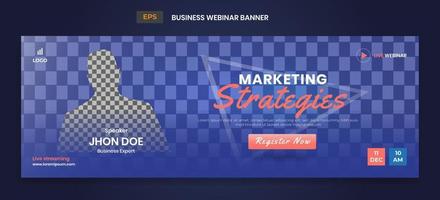 Webinar-Business, Live-Webinar und Corporate-Banner-Vorlage vektor