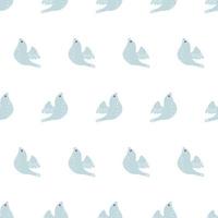 blå fågel mönster. mönster med tecknad serie fågel för textil, omslag papper, skriva ut, förpackning, tapet. vektor
