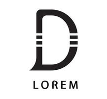 d logotyp. huvudstad brev d logotyp ikon för din branding design vektor