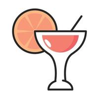 cocktail med frukt vektor