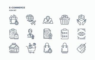 E-Commerce- und Online-Shopping-Icon-Set vektor