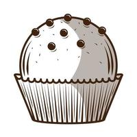 Schoko-Cupcake süß vektor