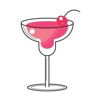 Cocktail mit Kirsche vektor
