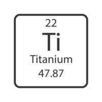 Titan-Symbol. chemisches Element des Periodensystems. Vektor-Illustration. vektor