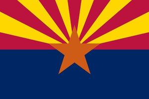 arizona stat flagga. vektor illustration.