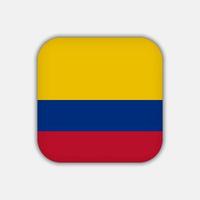Kolumbien-Flagge, offizielle Farben. Vektor-Illustration. vektor