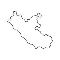 lazio Karta. område av Italien. vektor illustration.
