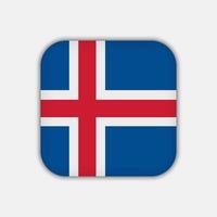 Island-Flagge, offizielle Farben. Vektor-Illustration. vektor