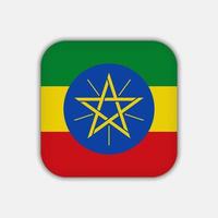 Äthiopien-Flagge, offizielle Farben. Vektor-Illustration. vektor