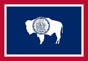 Wyoming-Staatsflagge. Vektor-Illustration. vektor