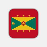 Grenada-Flagge, offizielle Farben. Vektor-Illustration. vektor