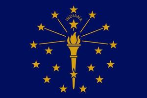 Indiana-Staatsflagge. Vektor-Illustration. vektor