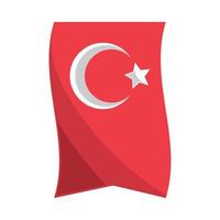 Flagge Türkei-Symbol vektor