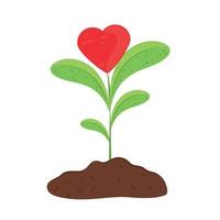 jord dag, växt och hjärta vektor