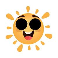 Sonne-Emoji mit Brille