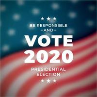 Präsidentschaftswahl 2020 in den USA. 3. november, banner für den abstimmungstag. vektor