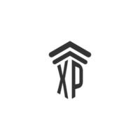 XP-Initiale für das Logo-Design einer Anwaltskanzlei vektor
