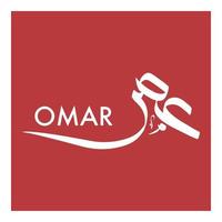 arabicum kalligrafi namn av omar. islamic namn illustration eller logotyp. vektor