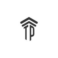 tp-Initiale für das Logo-Design einer Anwaltskanzlei vektor