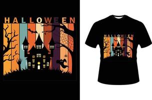 Halloween trendiges Grafik-T-Shirt-Design vektor