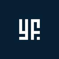 yf anfängliches monogrammlogo mit geometrischem stil vektor