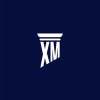 xm Anfangsmonogramm-Logo-Design für Anwaltskanzlei vektor