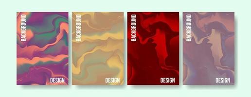 Set mit Fluid-Cover-Design im A4-Format vektor